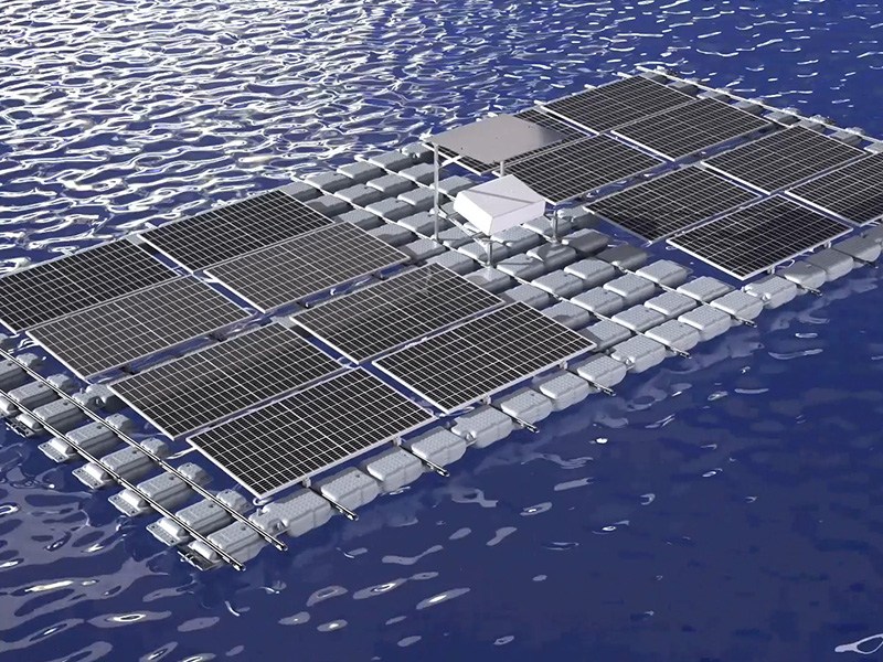 Vídeo de instalação do sistema de montagem de módulo solar flutuante