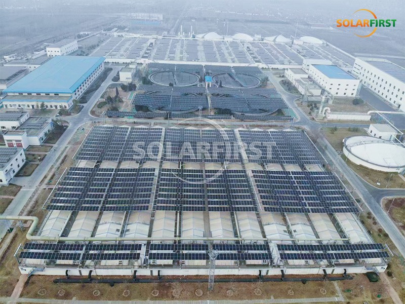 Montagem de estação de tratamento de esgoto flexível de 1,9 MWp na China