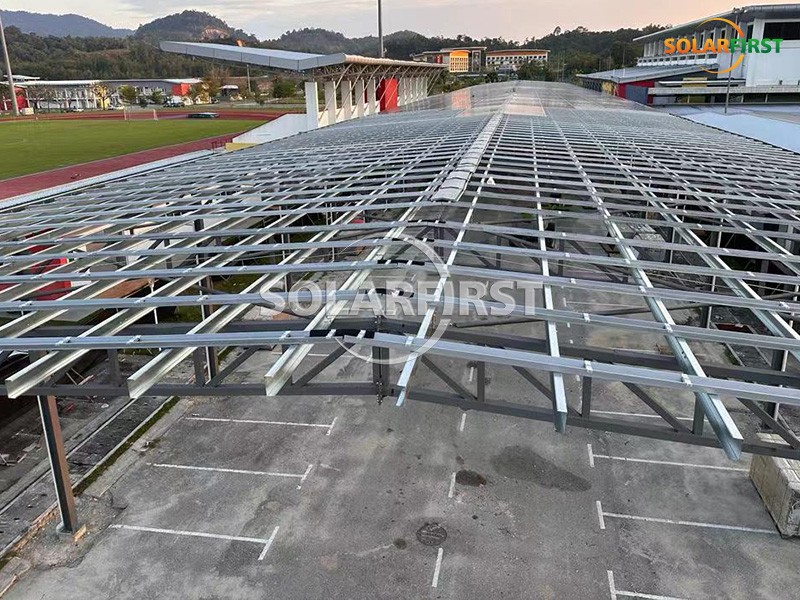 Suporte de telhado BIPV de aço de 784,8 kWp na Malásia
