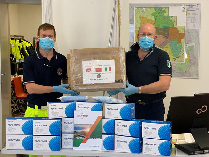 O Grupo SOLAR FIRST doou suprimentos médicos aos seus parceiros