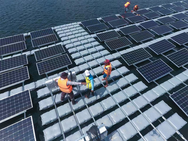 O primeiro projeto de suporte flutuante do Solar First Group na Indonésia foi concluído com sucesso