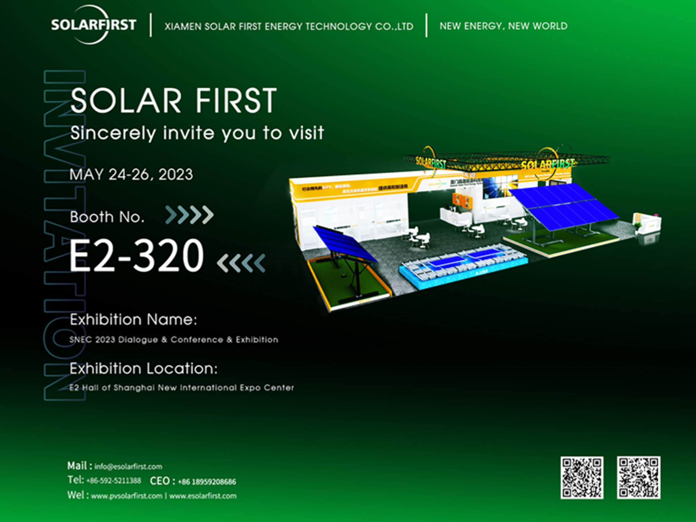 SNEC 2023 – Visite nosso estande E2-320 de 24 a 26 de maio