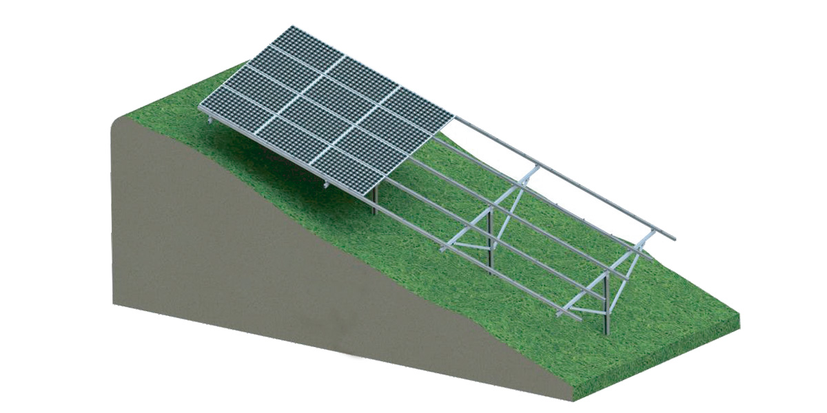 Montagem no solo com estaca de compactação