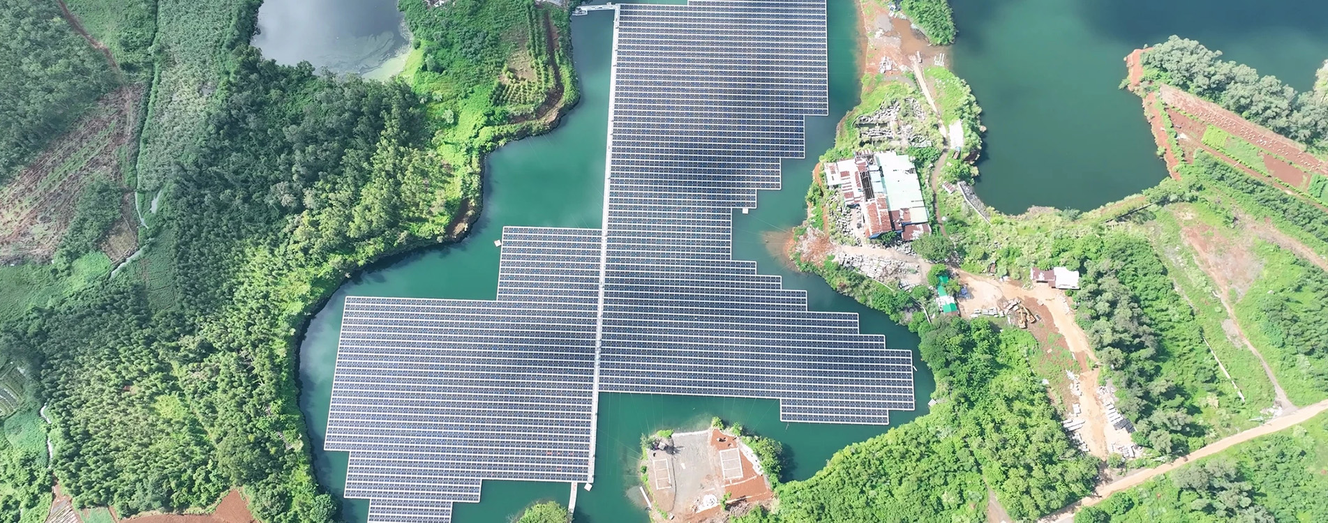 Projeto fotovoltaico flutuante de 7,2 MW em Hainan, China